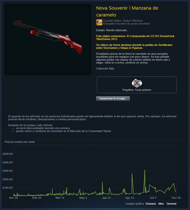 Aunque acotadas, las herramientas que nos da el mercado del CS:GO no difieren mucho de cualquier otra pagina de inversión.