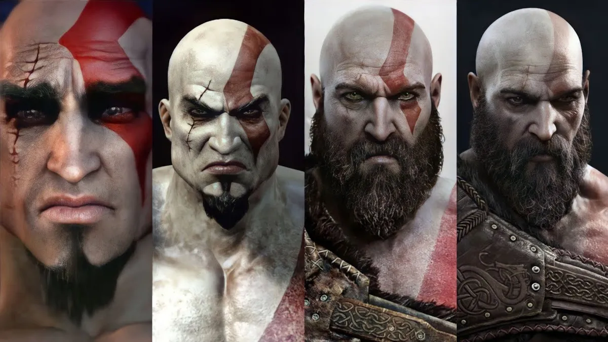 Kratos a lo largo de los años